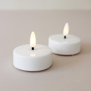 Čajová LED svíčka Flamme White 5,8 cm – set 2 ks