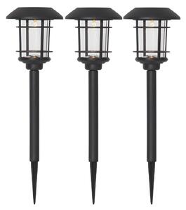 Zahradní osvětlení na solární napájení Bollard – set 3 ks