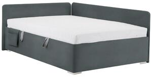 Postel Remi s bočnicemi 120x200, potah grafitový