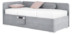 Postel Remi s bočnicemi 90x200, potah tmavě šedý