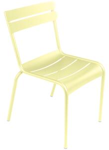 Citronově žlutá kovová zahradní židle Fermob Luxembourg