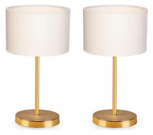 Opviq Sada 2 ks stolních lamp Tablo krémová/zlatá