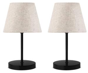 Opviq Sada 2 ks stolních lamp Gigi krémová/černá