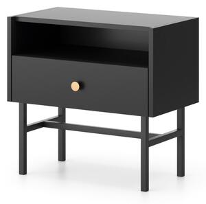 Noční stolek DIVA, 54,8x52x39, černá