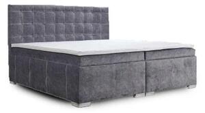 Čalouněná postel MIAMI, 200x180, tm.šedá / sv.šedá (forever 68/ 60)