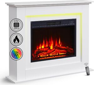 Elektrický krb BALDERIA Finn – stojací krb – bílý