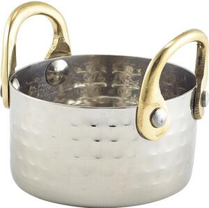 GENWARE Servírovací miska nerezová, tepaný povrch, výška: 40 mm, průměr: 75 mm