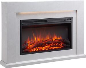 Elektrický krb BALDERIA Xerxes – stojací krb, výkon 2000 W – betonový vzhled