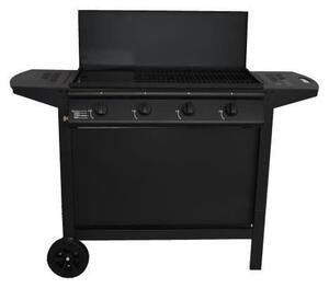 Plynový gril, GRILL GARDEN, 4 hoáky, erný, s ochrannou plachtou, piezoelektrické zapalování