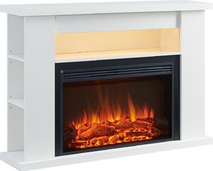 Elektrický krb BALDERIA Ruby – stojací krb s topením 2000 W – bílý
