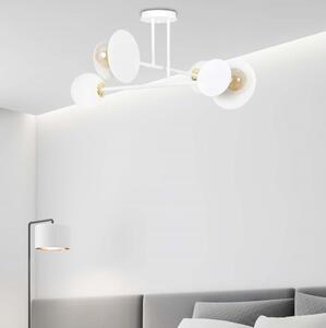 Lustr na tyči MINERVA 2xE27/15W + 2xE14/10W/230V bílá