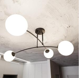 Lustr na tyči PREGOS 4xE14/10W/230V černá