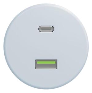 Kliklap - Retro USB zásuvka A+C bez rámečku modrá