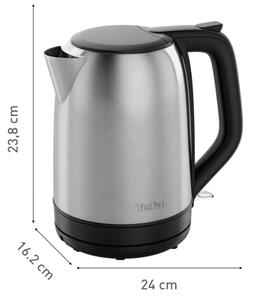 Tefal - Rychlovarná konvice SUBITO 1,7l 2400W/230V nerez/černá