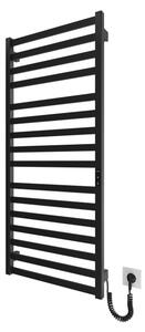 Koupelnový žebříkový radiátor HF OXFORD 255W/230V 117x53 cm černá