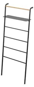 Černý věšák s poličkou YAMAZAKI Tower Ladder