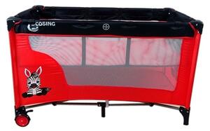 COSING - Cestovní postýlka s polohováním ADAM Zebra Red