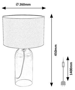 Rabalux 74048 - Stolní lampa LUXIN 1xE14/40W/230V pr. 26 cm
