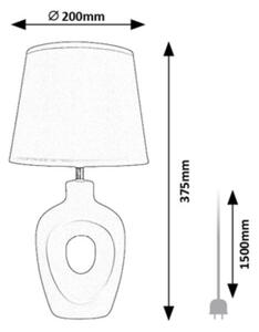 Rabalux 74080 - Stolní lampa MADELOR 1xE14/25W/230V hnědá