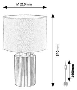 Rabalux 74045 - Stolní lampa GLOVY 1xE14/40W/230V šedá