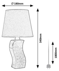 Rabalux 74074 - Stolní lampa DAYAMI 1xE14/40W/230V modrá