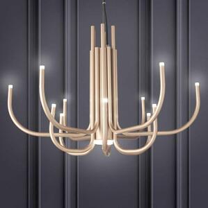 Ondaluce - LED Stmívatelný lustr na lanku NOUVEAU LED/35W/230V pr. 78 cm zlatá