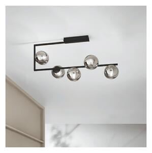 Ondaluce - Lustr na tyči MONILE 5xE14/10W/230V černá/kouřová černá