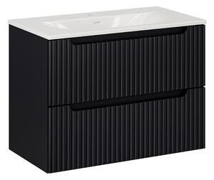 Koupelnová skříňka s umyvadlem NOVA Black U80/1 | 80 cm