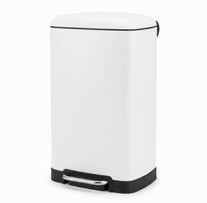 Odpadkový koš s pedálem MYK, 30 l – bílý