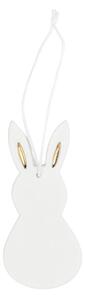 Závěsná velikonoční dekorace White Rabbit / Gold Ears