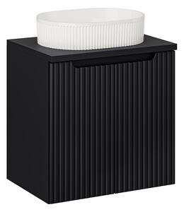 Koupelnová skříňka s umyvadlem a deskou NOVA Black DU60/4 | 60 cm