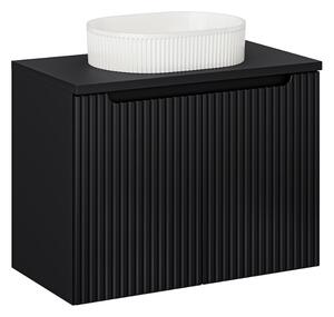 Koupelnová skříňka s umyvadlem a deskou NOVA Black DU80/4 | 80 cm