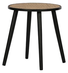 Hoorns Černý dřevěný odkládací stolek Flurry 44 cm