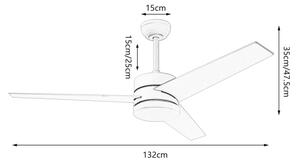 Immax NEO 07285L - LED+CCT Stm. strop ventilátor VARIABLE 24W/230V Wi-Fi Tuya+DO