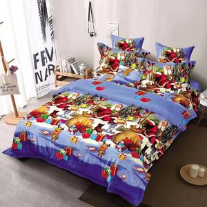 BLACK FRIDAY ! LUXUSNÍ POVLEČENÍ VÁNOCE - CHRISTMAS č.5 - FRANCOUZSKÉ - 200x220cm + PROSTĚRADLO ZDARMA !