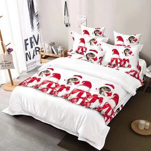 BLACK FRIDAY ! LUXUSNÍ POVLEČENÍ VÁNOCE - CHRISTMAS č.2 - FRANCOUZSKÉ - 200x220cm + PROSTĚRADLO ZDARMA !