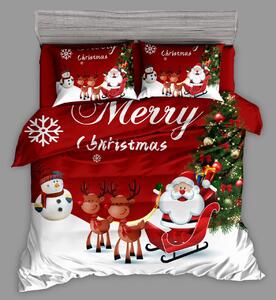 Numberoplus Vánoční povlečení na dvoulůžko + prostěradlo ZDARMA - Merry Christmas