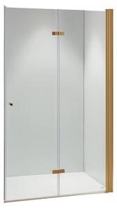 BPS-koupelny Zalamovací otočné sprchové dveře SH01A GL 80 zlatá/transparent pro instalaci do niky - bez vaničky