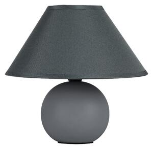 Rabalux 2146 ARIEL - Stolní lampička s keramickým podstavcem v šedé barvě 1 x E14, 19cm (Stolní lampa s keramickým podstavcem a textilním stínidlem)