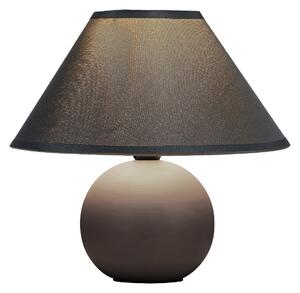 Rabalux 2146 ARIEL - Stolní lampička s keramickým podstavcem v šedé barvě 1 x E14, 19cm (Stolní lampa s keramickým podstavcem a textilním stínidlem)