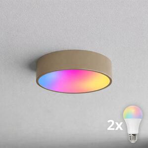 BRILAGI - LED RGBW Stmívatelné stropní svítidlo CLARE 2xE27/12W/230V béžová