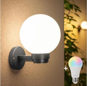 BRILAGI -LED RGBW Ven nástěnné svítidlo HARBOR 1xE27/12W/230V IP33 antracit/bílá