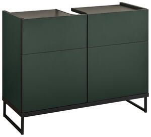 SKŘÍŇKA POD UMYVADLO, zelená, černá, zelená, černá, 80/59,4/31 cm MID.YOU - Koupelnové série, Online Only