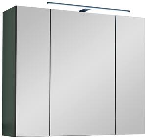 ZRCADLOVÁ SKŘÍŇKA, zelená, černá, 80/70/23 cm MID.YOU - Koupelnové série, Online Only