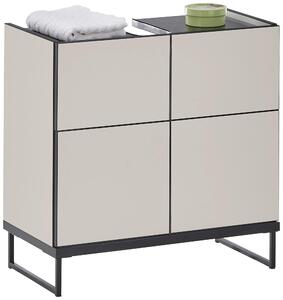 SKŘÍŇKA POD UMYVADLO, kašmírová, černá, černá, kašmírová, 60/59,4/31 cm MID.YOU - Koupelnové série, Online Only
