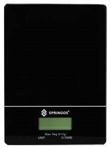Kuchyňská váha 5 kg SPRINGOS HA7569 černá