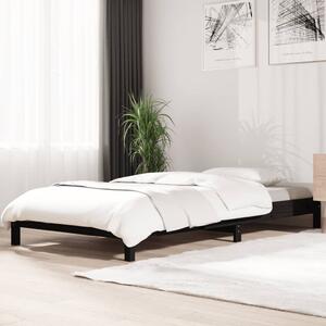 Stohovatelná postel černá 75 x 190 cm masivní borovice