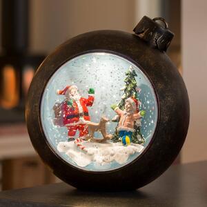 LED koule Santa Claus s dětmi, s vodou