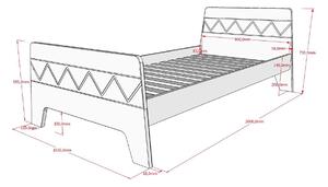 Dětská postel annie 90 x 200 cm bílá