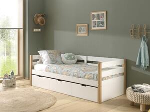 Dětská postel margo 90 x 200 cm se šuplíkem bílá